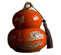 HTGAOO Tarro de té cerámica vintage, Ge Kiln 750/1100 ml, juego botes azúcar for café tibetano, tarros nueces(Green,12X9/11X15CM)