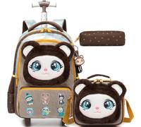 HTgroce Mochila con Ruedas Niña Primaria - Carrito Escolar Ergonómico Mochila Infantil de Gran Capacidad para Colegio y Viaje