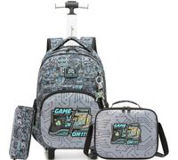 HTgroce Mochila con Ruedas Niños Primaria Ergonómica - Carrito Escolar Infantil- Mochila de Gran Capacidad para Colegio y Viaje