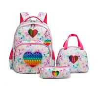 HTgroce Mochila Escolar Infantil para Niños, Pop it, Mochila para Escuela Primaria Kindergarten