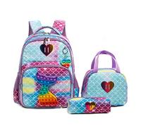 HTgroce Mochila Sirena Niña,Pop it Borso, Mochila Escuela Primaria Kindergarten Mochilas Escolares Infantil para Niños Años para Escuela.