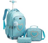 HTgroce Mochilas Escolares con Carro Mochila Escolar con Ruedas Niña Mochilas con Carrito Escolares Trolley Escolar Mochilas Escolar.