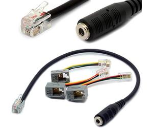HTGuoji 4P4C RJ9 / RJ10 a 3.5mm hembra adaptador de auriculares Cable estéreo convertidor de teléfono para iPhone Teléfonos IP de Cisco 7931G 7940 7941 7942 Plantronics MX10 Vista Modular 30CM