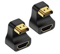 HTGuoji Adaptador HDMI 2.1 en forma de U 8K, adaptador extensor HDMI macho a hembra de 360 grados, 48 Gbps, 8 K a 60 Hz, UHD2.1 3D con indicador LED para laptop, PC, monitor, proyector, HDTV, 2