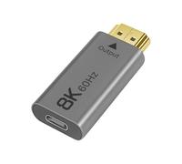 HTGuoji Adaptador USB C a HDMI 2.1 de 8K, convertidor USB-C hembra a HDMI macho, 8K a 60Hz, 4K a 120Hz, 2K a 240Hz, HDR, tipo C Thunderbolt 3/4, compatible con tableta, teléfono y laptop, 1 unidad
