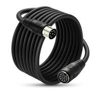 HTGuoji Cable de audio para altavoz de extensión DIN macho a hembra de 8 | Cable de altavoz MIDI de 8 pines DIN Hi-Fi para Bang & Olufsen BeoLab PowerLink MK2, pedal Peavey Sanpera