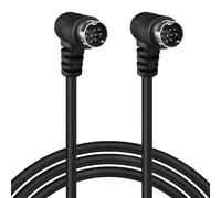 HTGuoji Cable de audio S-Video Mini DIN de 9 pines macho a macho, doble 90 grados, para receptor de TV, monitor, proyector, receptor de audio y video (3 metros)