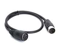 HTGuoji Cable de extensión de conector de 6 pines Midi Din macho a hembra adaptador AV para audio digital (50 cm)