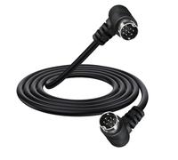 HTGuoji Cable S-Video Mini DIN de 9 pines macho a macho, ángulo recto, doble de 90 grados, para TV, receptor, monitor, proyector (1,5 metros/5 pies)