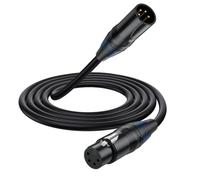 HTGuoji Cable XLR macho a hembra, cable de alimentación de extensión XLR de 4 pines para micrófono, luces de escenario DMX, altavoz, micrófono, mezclador, ecualizador, amplificador de potencia, cámara