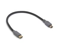 HTGuoji Mini USB a USB C OTG Cable USB Tipo C Macho a Mini B Macho Cable Adaptador para Chromebook Pixel Cámara Digital Reproductor MP3
