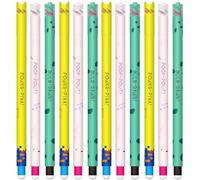 HTGWCG Set of erasable gel pens - Bolígrafo de gel borrable, ball on the end to remove temperature sensitive, tip diameter 0.7 mm (Juego de 12 bolígrafos borrables amarillos)