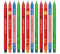 HTGWCG Set of erasable gel pens - Bolígrafo de gel borrable, ball on the end to remove temperature sensitive, tip diameter 0.7 mm (Juego de 12 bolígrafos borrables rojos)