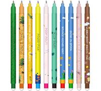HTGWCG Set of erasable gel pens - Bolígrafo de gel borrable, ball on the end to remove temperature sensitive, tip diameter 0.7 mm (Juego de 10 bolígrafos borrables temáticos)