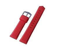 HTHRRFE 16 mm 18 mm 19 mm 20 mm 22 mm 24 mm Ladys Men Black Nature Correa de reloj Correa de silicona for relojes Correa compatible con correa TAG CARRER DRIVE TIMER(Red,23mm)