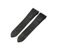 HTHRRFE Compatible con Cartier Santos Sandoz 100 Correa de reloj premium Piel de vaca Hebilla de acero cepillado Tecnología de interfaz plana Marrón Negro 24,5 23 20 mm(Black-No Buckle,23mm)