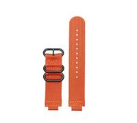 HTHRRFE Compatible con Casio GBA-800-1A GBA-800-7A GBA-800 GMA-B800 GA-800 GBD-800 GA110 Correa de reloj de lona de nailon for hombre, correa de reloj deportiva de 16mm(Orange black)
