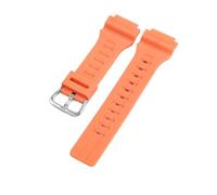 HTHRRFE Compatible con Casio MCW-200H AE-1400 Correa de Reloj de Silicona for Hombres Interfaz elevada Correa de Reloj de Resina Original Impermeable a Prueba de Sudor 20 mm(Orange-ST-K5)