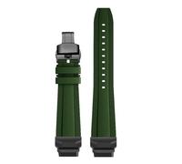 HTHRRFE Compatible con Casio Smart Watch 3475 GBD-H1000 GBD-H1000, correa de FKM modificada, correa de caucho fluorado, pulsera deportiva impermeable for hombre.(Army green black)