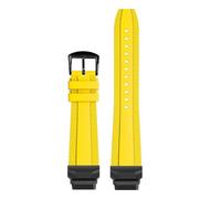 HTHRRFE Compatible con Casio Smart Watch 3475 GBD-H1000 GBD-H1000, correa de FKM modificada, correa de caucho fluorado, pulsera deportiva impermeable for hombre.(Yellow black pin)