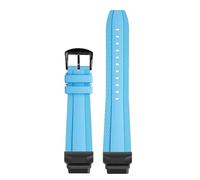 HTHRRFE Compatible con Casio Smart Watch 3475 GBD-H1000 GBD-H1000, correa de FKM modificada, correa de caucho fluorado, pulsera deportiva impermeable for hombre.(Sky blue black pin)