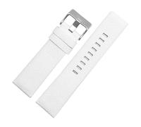 HTHRRFE Compatible con Diesel DZ7257 1657 4323 7314 7313 7371 DZ4343 DZ7406 Correa de cuero 22 24 26 27 28 30 mm Correas de reloj for hombre negro marrón blanco(White Silver,28mm)