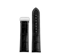 HTHRRFE Compatible con el reloj Hamilton Khaki Jazz H32755851, correa de piel de vaca, correa de piel de avestruz auténtica, cierre plegable, pulsera for hombre.(Blue Pink)