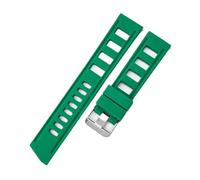HTHRRFE Compatible con Huawei GT2 Glory Seiko Spaceman correa de reloj deportiva impermeable de goma de silicona masculina 20/22mm correa de reloj(Green-Silver,22mm)