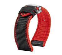 HTHRRFE Compatible con Longines Seiko IWC Pilots The Little Prince Mark Series Correa de reloj con parte inferior de goma de nailon 20 mm 22 mm Correa de muñeca impermeable for hombres(B Black Red SK,
