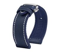 HTHRRFE Compatible con Longines Seiko IWC Pilots The Little Prince Mark Series Correa de reloj con parte inferior de goma de nailon 20 mm 22 mm Correa de muñeca impermeable for hombres(B Blue white SK