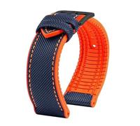 HTHRRFE Compatible con Longines Seiko IWC Pilots The Little Prince Mark Series Correa de reloj con parte inferior de goma de nailon 20 mm 22 mm Correa de muñeca impermeable for hombres(A Blue orange B