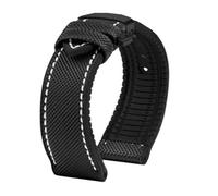 HTHRRFE Compatible con Longines Seiko IWC Pilots The Little Prince Mark Series Correa de reloj con parte inferior de goma de nailon 20 mm 22 mm Correa de muñeca impermeable for hombres(B Black white B