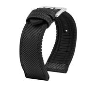 HTHRRFE Compatible con Longines Seiko IWC Pilots The Little Prince Mark Series Correa de reloj con parte inferior de goma de nailon 20 mm 22 mm Correa de muñeca impermeable for hombres(A Black black S