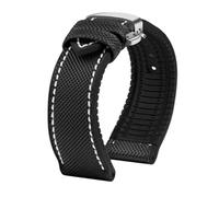 HTHRRFE Compatible con Longines Seiko IWC Pilots The Little Prince Mark Series Correa de reloj con parte inferior de goma de nailon 20 mm 22 mm Correa de muñeca impermeable for hombres(B Black white S
