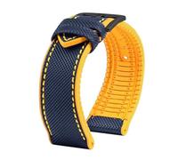 HTHRRFE Compatible con Longines Seiko IWC Pilots The Little Prince Mark Series Correa de reloj con parte inferior de goma de nailon 20 mm 22 mm Correa de muñeca impermeable for hombres(A Blue yellow B