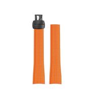 HTHRRFE Compatible con PATEK PHILIPPE AQUANAUT Series 5167A 5164R FKM Correa deportiva de buceo for hombre de caucho fluorado con boca curva Correa de 21 mm(Orange-black)