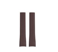 HTHRRFE Compatible con PATEK PHILIPPE AQUANAUT Series 5167A 5164R FKM Correa deportiva de buceo for hombre de caucho fluorado con boca curva Correa de 21 mm(Brown-no buckle)