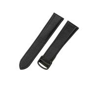 HTHRRFE Correa DE cuero Litchi Compatible con Cartier SOLO RONDE DE Lychee Grain Correa cuero 20 23 25mm accesorios for relojes(Black-Black-Z4,25mm)