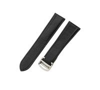 HTHRRFE Correa DE cuero Litchi Compatible con Cartier SOLO RONDE DE Lychee Grain Correa cuero 20 23 25mm accesorios for relojes(Black-Steel-Z4,25mm)