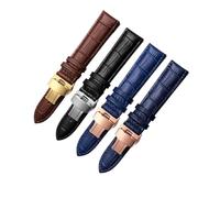 HTHRRFE Correa de piel de becerro azul for hombre y mujer, con hebilla plegable, compatible con Mido, Omega, Citizen, Blue Angel, accesorios 20, 22 y 23.(Smokey Mauve,14mm)