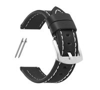 HTHRRFE Correa de piel de becerro retro de 18 mm, 20 mm, 22 mm, 24 mm, compatible con Huawei Watch GT5/GT4/GT3, compatible con Seiko Watch Band Sport de liberación rápida, 18MM_BLACK BUCKLE, Acetato
