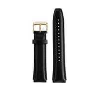 HTHRRFE Correa de piel de vaca compatible con Casio A159W-N1, A158WA y A168, correa de metal cuadrada pequeña vintage, cadena de liberación rápida, correa de reloj de 18 mm.(Black gold)
