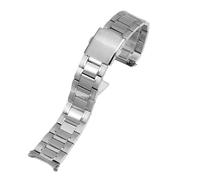 HTHRRFE Correa de reloj compatible con Casio MDV106 Swordfish 5374 MTP-1374/1375/MDV-106/107 VD01, accesorios de correa, pulsera clásica de acero inoxidable, 22(Bright silver)