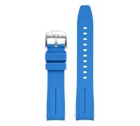HTHRRFE Correa de reloj de 20 mm con extremo curvo, compatible con Omega X, Swatch Joint MoonSwatch Planet, Seamaster 300, Rolex, pulsera de goma(Deep blue)