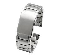 HTHRRFE Correa de reloj de acero inoxidable de 24 mm, 26 mm, 28 mm, 30 mm, compatible con Diesel DZ4316 DZ7395 7305 4209 4215, pulsera de reloj de pulsera sólida de metal for hombres(G24 Silver,24mm)