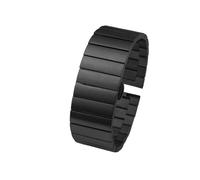 HTHRRFE Correa de reloj de acero inoxidable sólido de 24 mm, 26 mm, 28 mm, 30 mm, compatible con correa de reloj Diesel Seven Friday, correa de acero de gran tamaño, pulsera for hombre(C black,20mm)