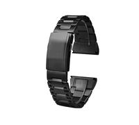 HTHRRFE Correa de reloj de acero inoxidable sólido de 24 mm, 26 mm, 28 mm, 30 mm, compatible con correa de reloj Diesel Seven Friday, correa de acero de gran tamaño, pulsera for hombre(H black,20mm)