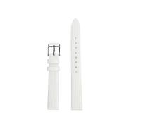 HTHRRFE Correa de reloj de cuero compatible con Lily2 for mujer, con capa superior de piel de vaca, color rojo, marrón, blanco y azul, 14 mm.(White-silver)