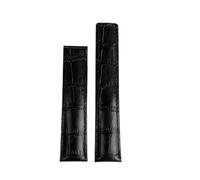 HTHRRFE Correa de reloj de cuero negro, azul y marrón de 19 mm, 20 mm y 22 mm compatible con TAG HEUER MONACO CARRERA Business Watch Band con hebilla plegable.(Black-nobuckle,22mm)