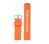 HTHRRFE Correa de reloj de gel de sílice compatible con Casio PROTREK PRT-B50/B70 PRW-35/60/61Y, resistente al agua y suave, deportiva, de 23 mm, for hombre.(Orange-silver)